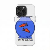Pink Floyd Phone Case - Wish You Were Here lost souls in Fish Bowl Doodle Art