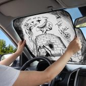 Pink Floyd Auto Sun Shade - Goodbye Blue Sky Tear Down The Wall Pink Floyd Auto Sun Shade - Goodbye Blue Sky Tear Down The Wall