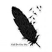 Pink Floyd Sticker - Wish You Were Here Lyrics Black Feather