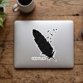 Pink Floyd Sticker - Wish You Were Here Lyrics Black Feather