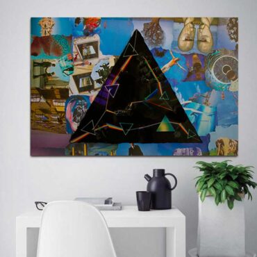 Dark Side Of The Moon Pulse Pink Floyd Album Paper Collage Canvas Dark Side Of The Moon Pulse Pink Floyd Album Paper Collage Canvas