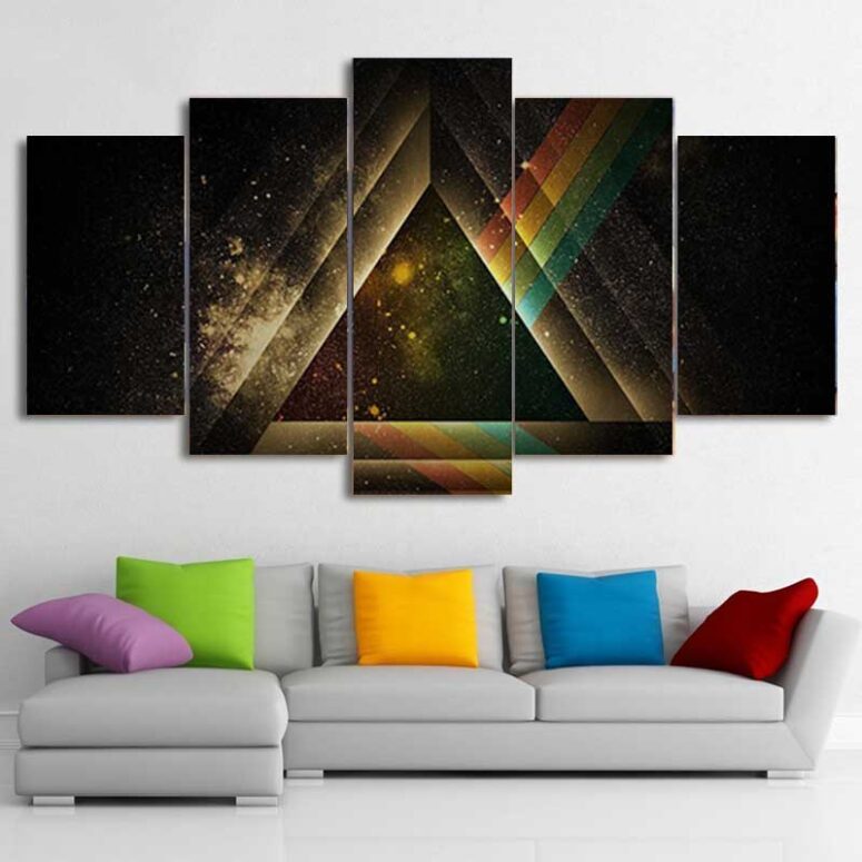 Dark Side Of The Moon Pink Floyd Triagle Canvas Dark Side Of The Moon Pink Floyd Triagle Canvas