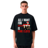 All I Want For Christmas Is Pink Floyd Front Shirt Man Black - OtherBrick