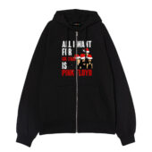 All I Want For Christmas Is Pink Floyd Front Ziphoodie Black - OtherBrick