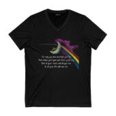 All Your Life Will Ever Be Pink Floyd Breathe Lyric Front Vneck Black - OtherBrick