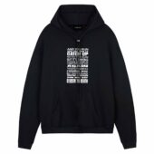And You Run And You Run To Catch Up With The Sun Time Lyric Front Hoodie Black - OtherBrick