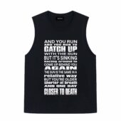 And You Run And You Run To Catch Up With The Sun Time Lyric Front Tank Black - OtherBrick