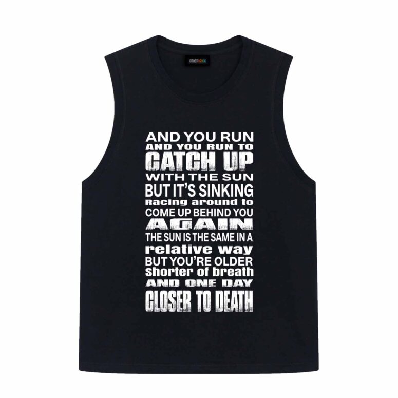 And You Run and you run to catch up with the sun Time Lyric Pink Floyd Shirt