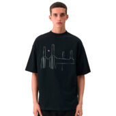 Animals Album Inflatable Flying Pig Front Shirt Man Black - OtherBrick