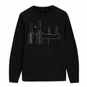Animals Album Inflatable Flying Pigs Front Longsleeve Black - OtherBrick
