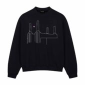 Animals Album Inflatable Flying Pigs Front Sweatshirt Black - OtherBrick