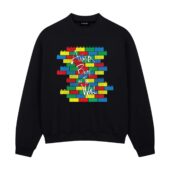 Another Brick In The Wall Pink Floyd Front Sweatshirt Black - OtherBrick