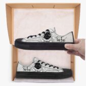 Another Brick In The Wall 3d Pink Floyd Low Top Retro Canvas Shoes B Mockup - OtherBrick