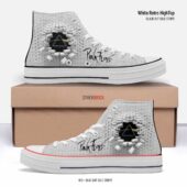 Another Brick In The Wall 3d – Pink Floyd Canvas Shoes White Retro Hightop - OtherBrick