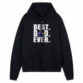 Best Dad Ever Dark Side Of The Moon Front Hoodie Black - OtherBrick