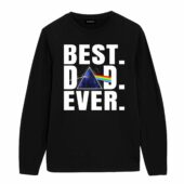 Best Dad Ever Dark Side Of The Moon Front Longsleeve Black - OtherBrick
