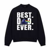 Best Dad Ever Dark Side Of The Moon Front Sweatshirt Black - OtherBrick