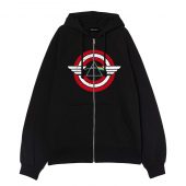 Captain Autism Dark Side Of The Moon Front Ziphoodie Black - OtherBrick