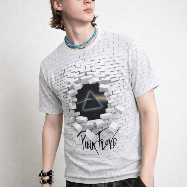 Dark Side Of The Moon Break The Wall 3D Pink Floyd Shirt