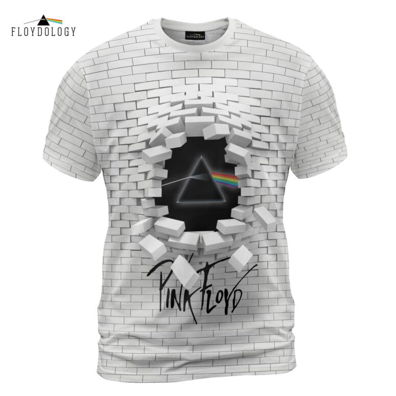 Dark Side Of The Moon Break The Wall 3D Pink Floyd Shirt