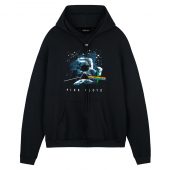 Dark Side Of The Moon Pyramid Astronaut Front Hoodie Black - OtherBrick