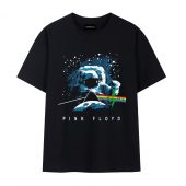 Dark Side Of The Moon Pyramid Astronaut Front Tshirt Black - OtherBrick