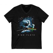 Dark Side Of The Moon Pyramid Astronaut Front Vneck Black - OtherBrick