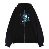 Dark Side Of The Moon Pyramid Astronaut Front Ziphoodie Black - OtherBrick