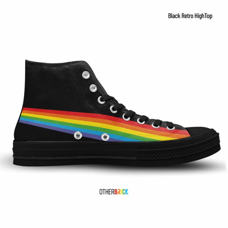Dark Side Of The Moon Rainbow Prism - Pink Floyd Canvas Shoes Dark Side Of The Moon Rainbow Prism - Pink Floyd Canvas Shoes