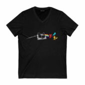Dark Side Of The Reading Rainbow Pink Floyd Front Vneck Black - OtherBrick