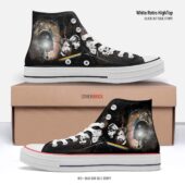 Dark Side Of The Moon – The Wall Screaming Face – Pink Floyd White Retro Hightop 2stripe - OtherBrick