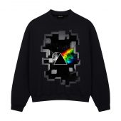 Dark Side Of The Moon Galaxy Break Wall Front Sweatshirt Black - OtherBrick
