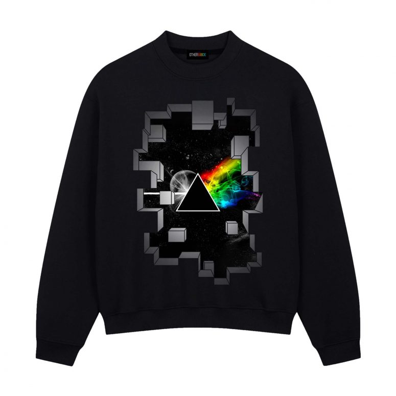 Dark Side of the Moon Galaxy Break Wall Pink Floyd Shirt