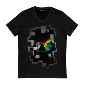 Dark Side Of The Moon Galaxy Break Wall Front Vneck Black - OtherBrick