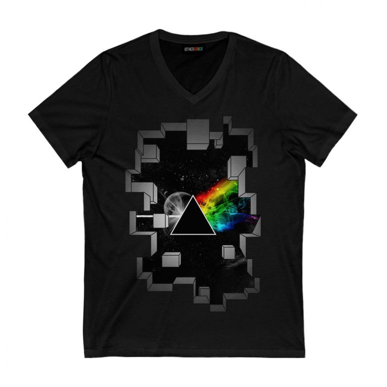 Dark Side of the Moon Galaxy Break Wall Pink Floyd Shirt