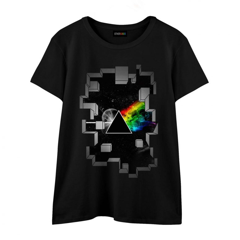 Dark Side of the Moon Galaxy Break Wall Pink Floyd Shirt