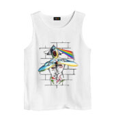 Division Bell 1994 Meets The Dark Side Of The Wall Front Tank White - OtherBrick