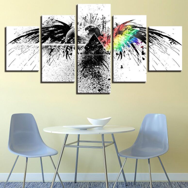 Eagle Dark Side Of The Moon Wall Art Pink Floyd Canvas