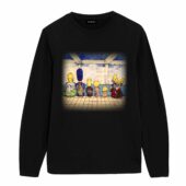 Floyd On Simpsons Back Art Front Longsleeve Black - OtherBrick