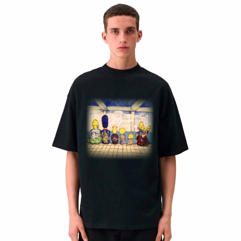 Pink Floyd On Simpsons Back Art Shirt Pink Floyd On Simpsons Back Art Shirt
