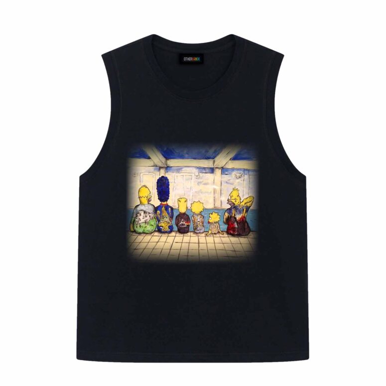 Pink Floyd On Simpsons Back Art Shirt Pink Floyd On Simpsons Back Art Shirt