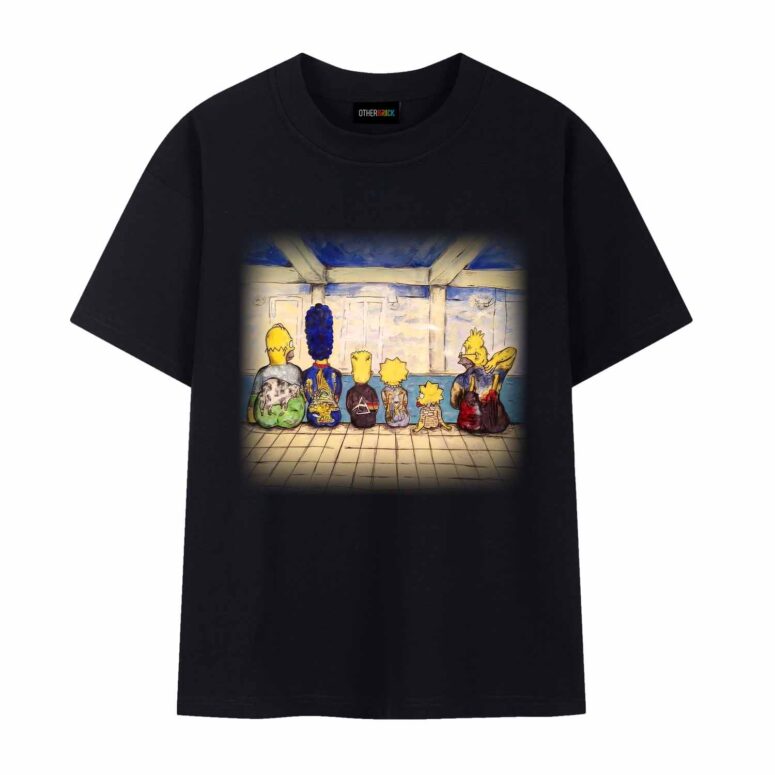 Pink Floyd On Simpsons Back Art Shirt Pink Floyd On Simpsons Back Art Shirt