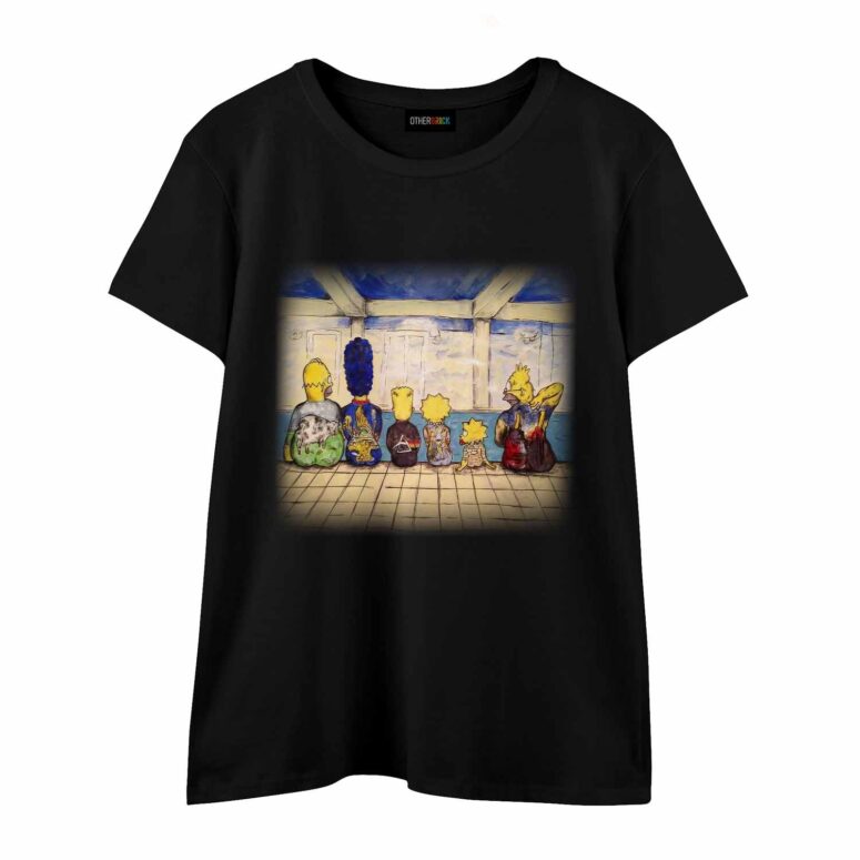 Pink Floyd On Simpsons Back Art Shirt Pink Floyd On Simpsons Back Art Shirt
