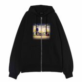 Floyd On Simpsons Back Art Front Ziphoodie Black - OtherBrick