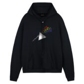 Flying Bird Dark Side Of The Moon Front Hoodie Black - OtherBrick