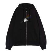 Flying Bird Dark Side Of The Moon Front Ziphoodie Black - OtherBrick