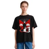 Follow The Worms The Wall Pink Floyd Front Shirt Woman Black 1 - OtherBrick