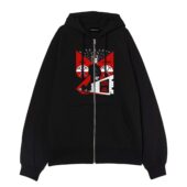Follow The Worms The Wall Pink Floyd Front Ziphoodie Black - OtherBrick