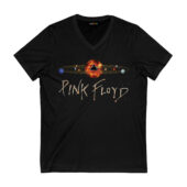 Galaxy Pink Floyd Front Vneck Black - OtherBrick