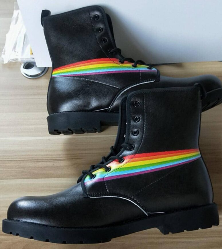 Dark Side Of The Moon Pink Floyd Leather Boots Limited Edition